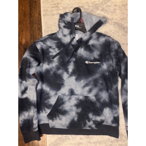 Champion Hoodie Sweatshirt Tie Dye Pullover Hooded Pocket Mens Medium - Picture 1 of 4